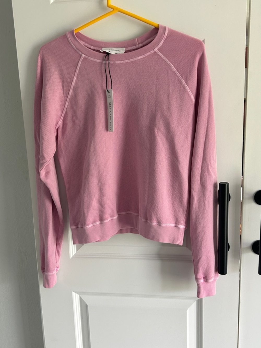 Anthro Self contrast Light Pink Mackinley Crewneck Sweatshirt small